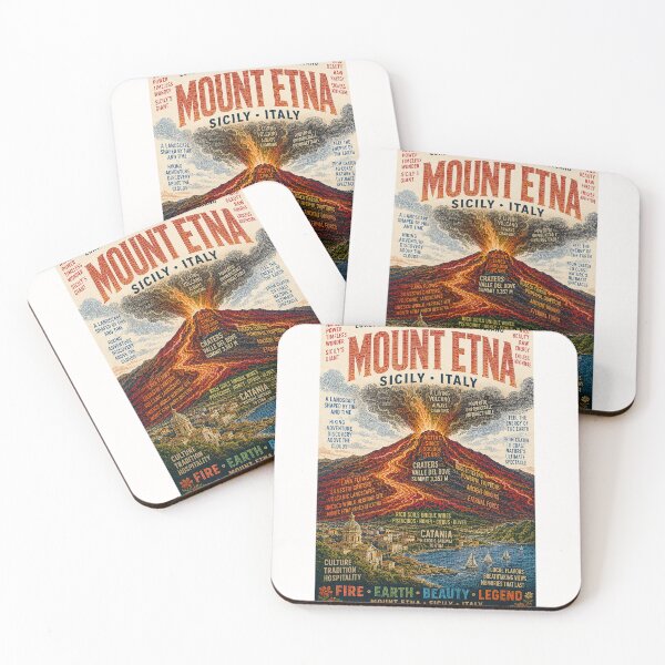 Item preview, Mount Etna Sicily Italy Volcano Above Catania and Valle del Bove designed and sold by Places On Earth.