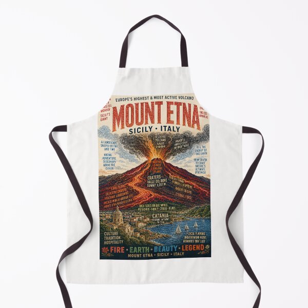 Item preview, Mount Etna Sicily Italy Volcano Above Catania and Valle del Bove designed and sold by Places On Earth.