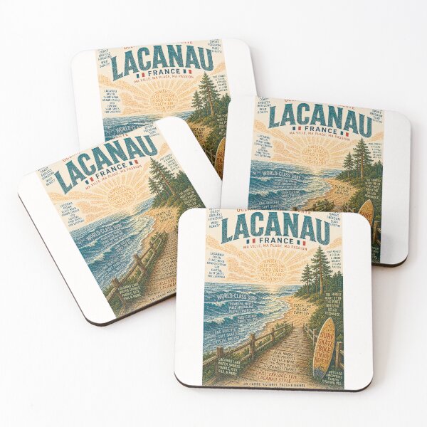 Item preview, Lacanau France Atlantic Coast Surf Destination and Nouvelle Aquitaine Beaches designed and sold by Places On Earth.