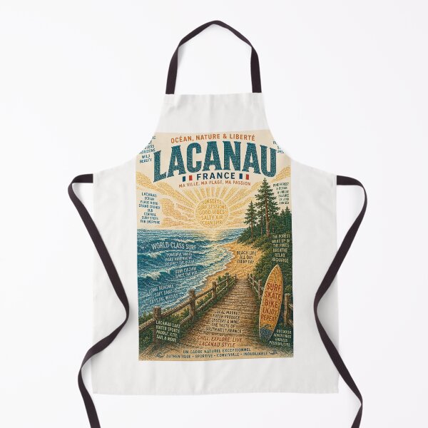 Item preview, Lacanau France Atlantic Coast Surf Destination and Nouvelle Aquitaine Beaches designed and sold by Places On Earth.