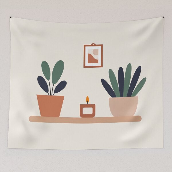 Item preview, Cozy Plant Shelf Wall Art designed and sold by TrendMorphic.