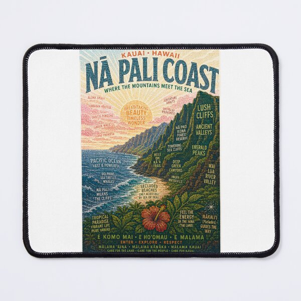Item preview, Kauai Hawaii Nā Pali Coast Sea Cliffs Waimea Canyon Pacific Coast designed and sold by Places On Earth.