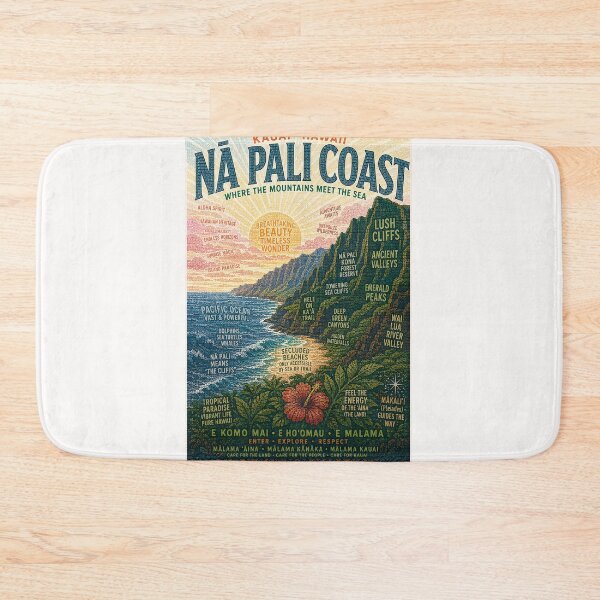 Item preview, Kauai Hawaii Nā Pali Coast Sea Cliffs Waimea Canyon Pacific Coast designed and sold by Places On Earth.