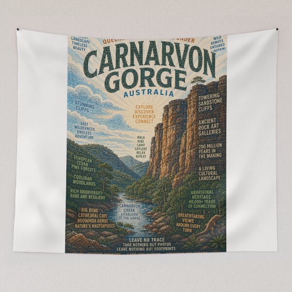 Item preview, Carnarvon Gorge Queensland Sandstone Cliffs Carnarvon National Park Australia designed and sold by Places On Earth.