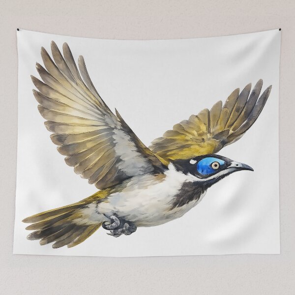 Item preview, Blue-faced Honeyeater Watercolour — Australian Bird designed and sold by Jaruart.