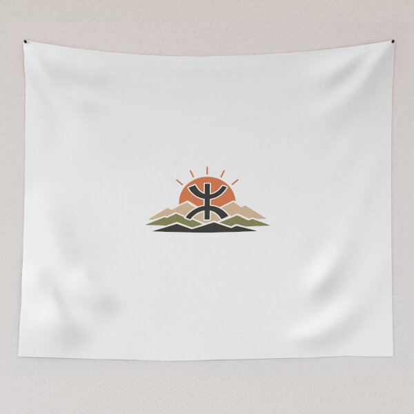 Item preview, Minimal Amazigh Sun Mountain Art designed and sold by salimarts5dz.