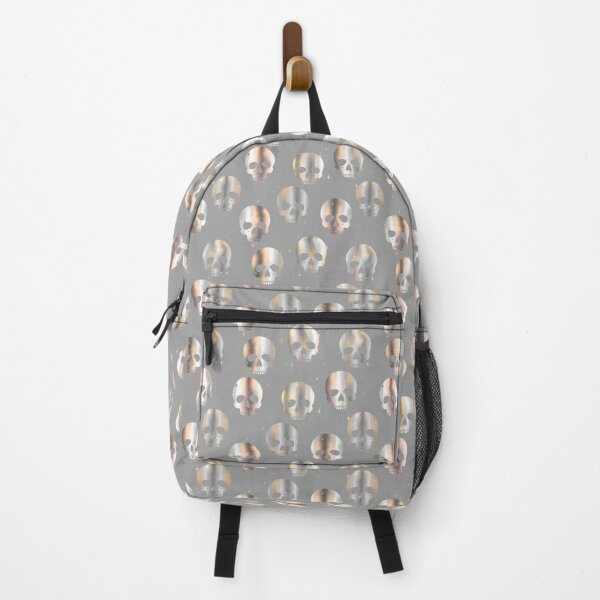 Item preview, Metallic Skull Pattern on Silver Gray designed and sold by Little Wimbly.