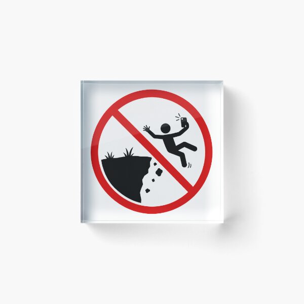 Item preview, Funny No Cliff Selfie Sign designed and sold by MonkiFlipp.