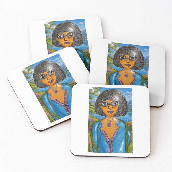 Item preview, A vibrant portrait of a woman at the lake designed and sold by SpiritArtLeona.