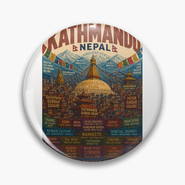 Item preview, Kathmandu Nepal Boudhanath Stupa Himalayan Heritage and Newar Landmarks designed and sold by Places On Earth.