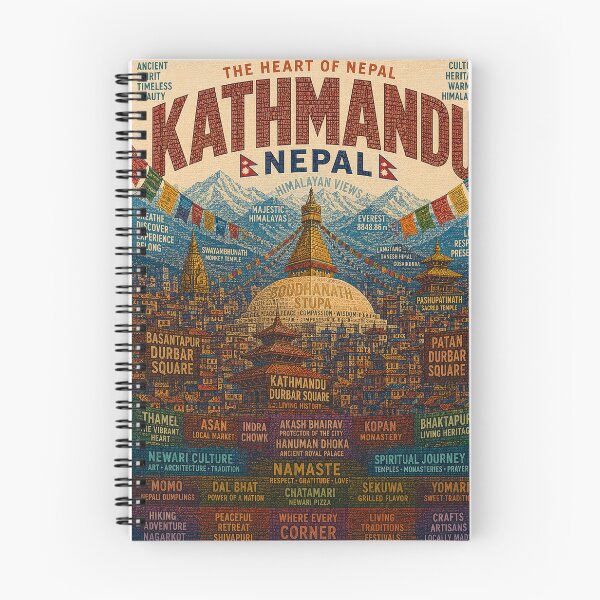 Item preview, Kathmandu Nepal Boudhanath Stupa Himalayan Heritage and Newar Landmarks designed and sold by Places On Earth.