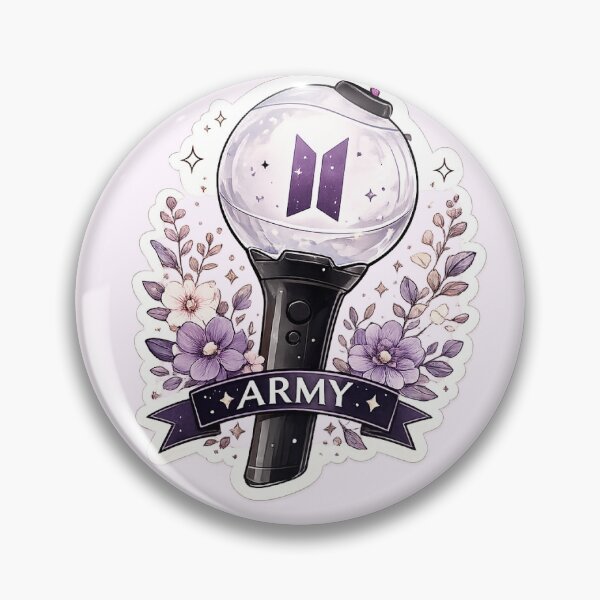 Item preview, Floral Army Lightstick Aesthetic Sticker designed and sold by Jerushahjj.