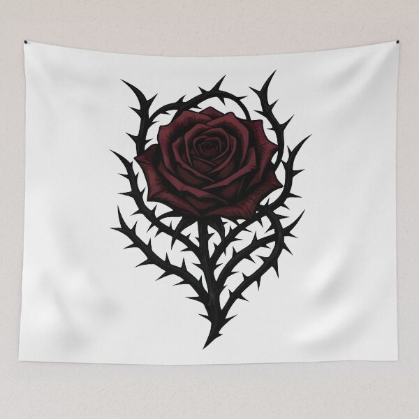 Item preview, Gothic Dark Crimson Rose Sticker Classic Anime Aesthetic designed and sold by Dhenin Studio.