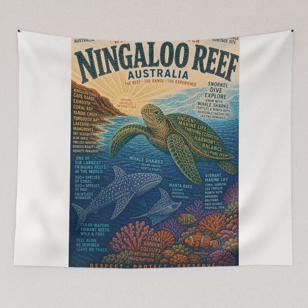 Item preview, Ningaloo Reef Western Australia Whale Sharks Coral Bay and Exmouth Coast designed and sold by Places On Earth.