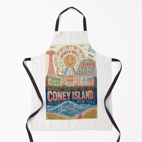 Item preview, Coney Island Brooklyn New York Luna Park Cyclone and Wonder Wheel designed and sold by Places On Earth.