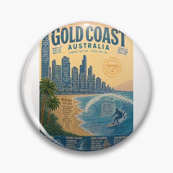 Item preview, Gold Coast Queensland Australia Surfers Paradise Skyline and Beaches designed and sold by Places On Earth.