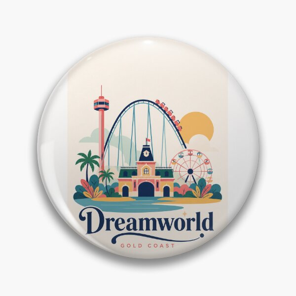 Item preview, Dreamworld Gold Coast Queensland Theme Park Skyline and Attractions designed and sold by Places On Earth.