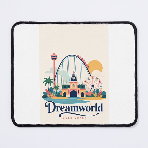 Item preview, Dreamworld Gold Coast Queensland Theme Park Skyline and Attractions designed and sold by Places On Earth.
