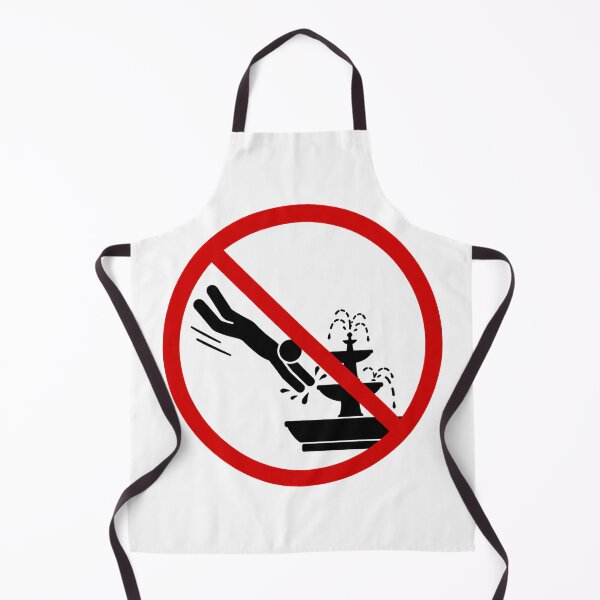 Item preview, Funny No Fountain Diving Sign designed and sold by MonkiFlipp.