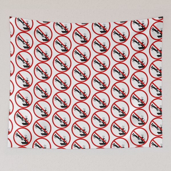 Item preview, Funny No Fountain Diving Sign designed and sold by MonkiFlipp.