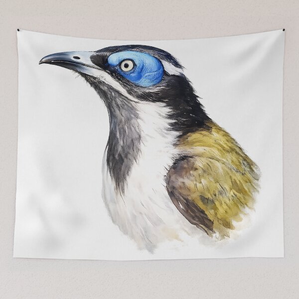 Item preview, Blue-faced Honeyeater — Painted Native Honeyeater designed and sold by Jaruart.