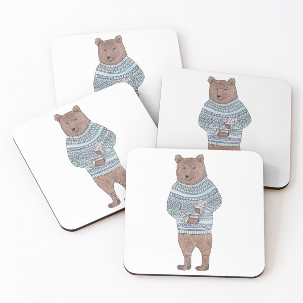Item preview, Bearnard Cute Grizzly Bear Wearing Knit Pattern Sweater Design designed and sold by Lexalion.
