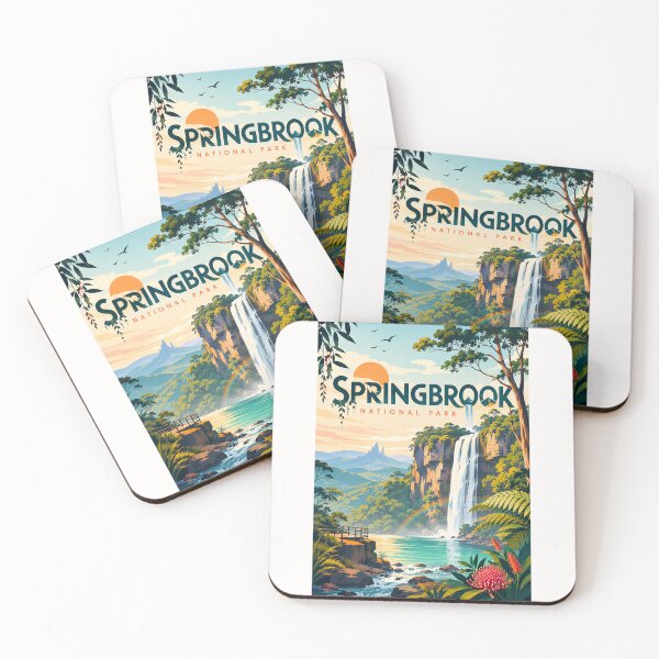 Item preview, Springbrook National Park Twin Falls and Best of All Lookout Queensland Hinterland designed and sold by Places On Earth.