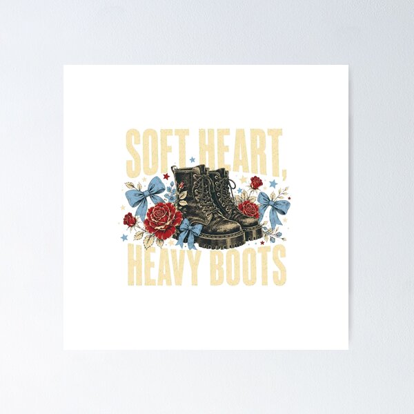 Item preview, Soft Heart, Heavy Boots designed and sold by Peak Pop Studio..
