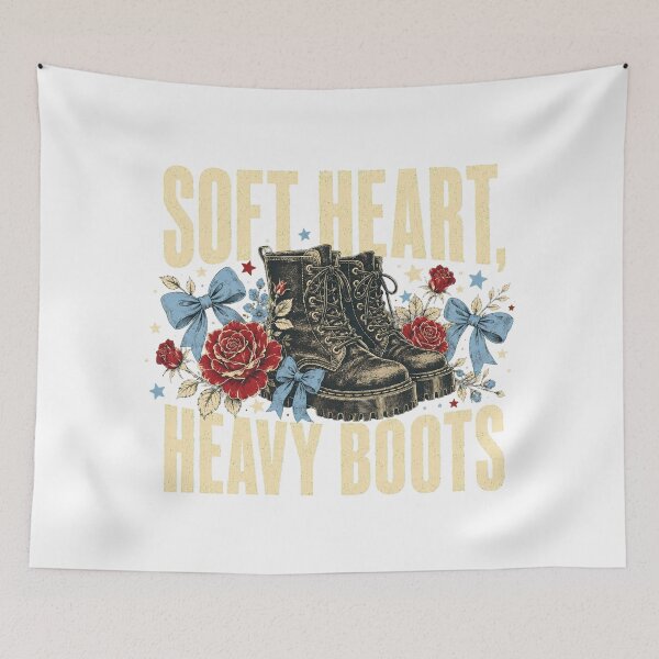 Item preview, Soft Heart, Heavy Boots designed and sold by Peak Pop Designs | Funny Gifts, Cozy Art & Cute Animals .