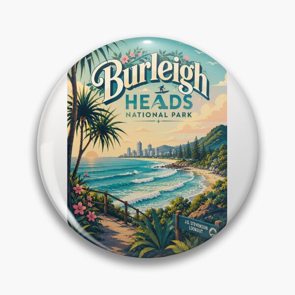 Item preview, Burleigh Heads National Park J G Stevenson Lookout Gold Coast Queensland designed and sold by Places On Earth.