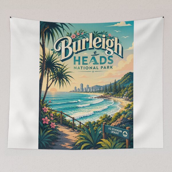 Item preview, Burleigh Heads National Park J G Stevenson Lookout Gold Coast Queensland designed and sold by Places On Earth.