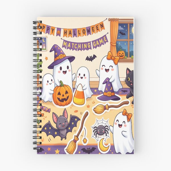 Item preview, Cute Ghost Friends Matching Halloween Objects designed and sold by Softie Sticker Studio.