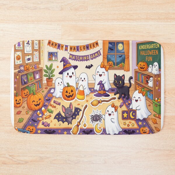 Item preview, Cute Ghost Friends Matching Halloween Objects designed and sold by Softie Sticker Studio.