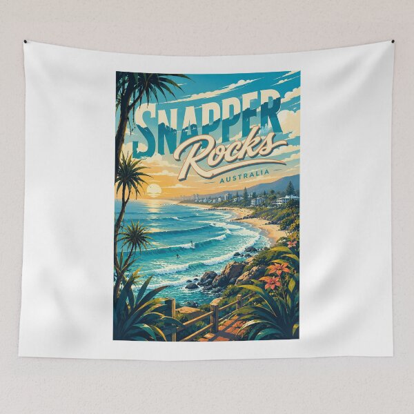 Item preview, Snapper Rocks Coolangatta Gold Coast Surf Break Queensland Australia designed and sold by Aryabek.