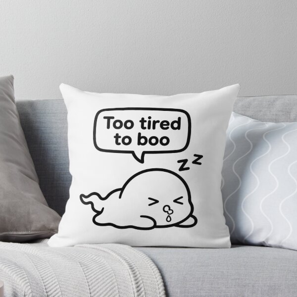 Item preview, Lazy Boo - Cute Lazy Ghost Sticker, Funny Sleepy Ghost Meme, Kawaii Halloween Sticker designed and sold by     Justin N Studio.