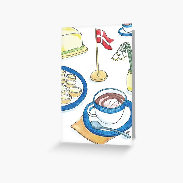 Birthday Buns & Hot Chocolate | Fødselsdagsboller & Varm Kakao Greeting Card