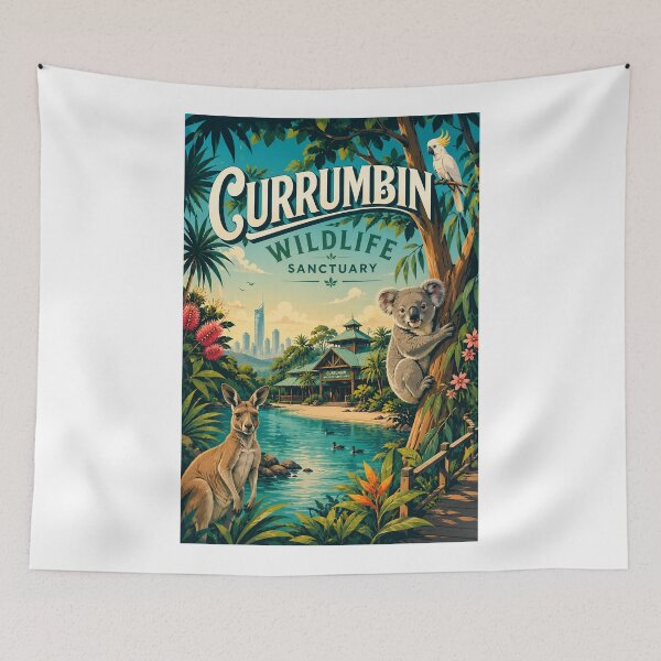 Item preview, Currumbin Wildlife Sanctuary Gold Coast Queensland Koala and Kangaroo designed and sold by Aryabek.
