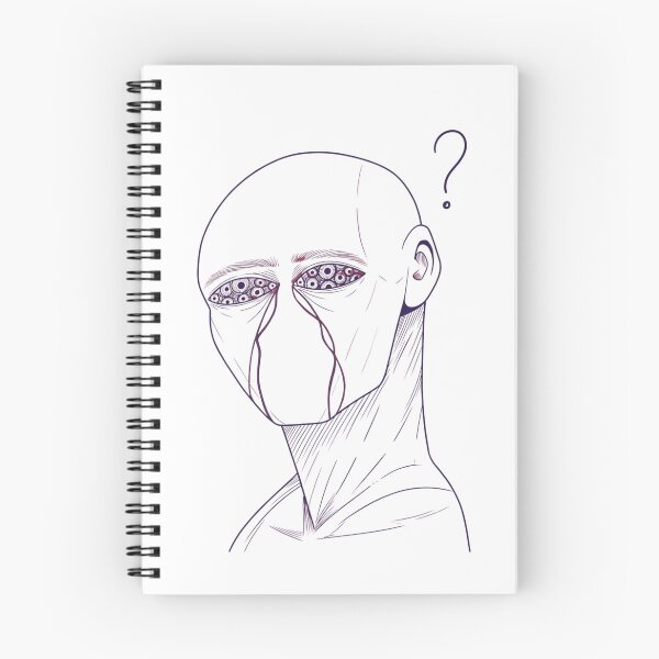 Item preview, Surreal Multiple Eyes Faceless Portrait Creepy Line Art Question Mark designed and sold by Daily-chaos.