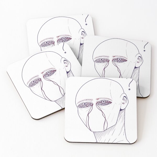 Item preview, Surreal Multiple Eyes Faceless Portrait Creepy Line Art Question Mark designed and sold by Daily-chaos.