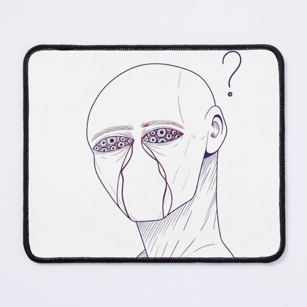Item preview, Surreal Multiple Eyes Faceless Portrait Creepy Line Art Question Mark designed and sold by Daily-chaos.