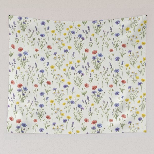Item preview, Watercolor Wildflower Seamless Pattern - Cottagecore Meadow Flowers designed and sold by FashioonTrends.