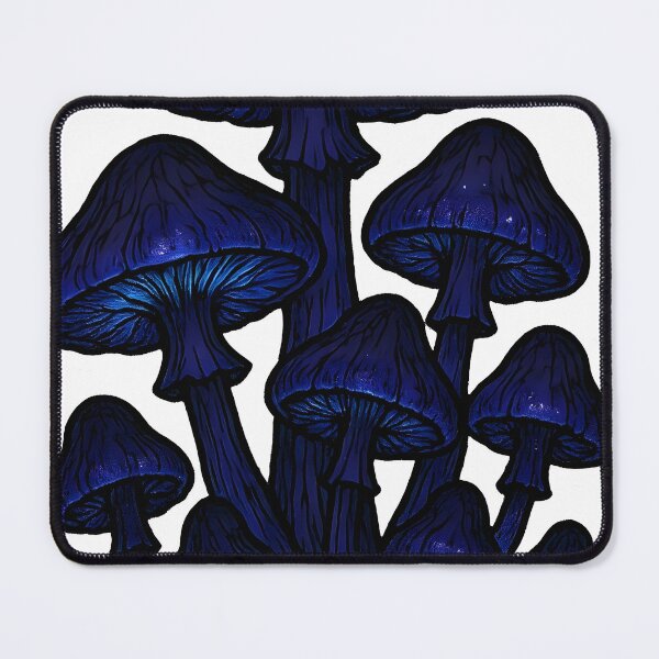 Item preview, Bioluminescent Poison Mushrooms Dark Anime Sticker designed and sold by Dhenin Studio.