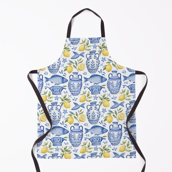 Item preview, Santorini Coastal Garden – Greek Watercolor Seamless Pattern designed and sold by Jandedan.