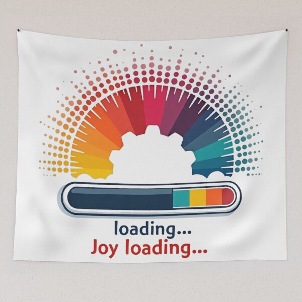 Item preview, Joy Loading Retro Tech Neon Message designed and sold by Art&Fun.