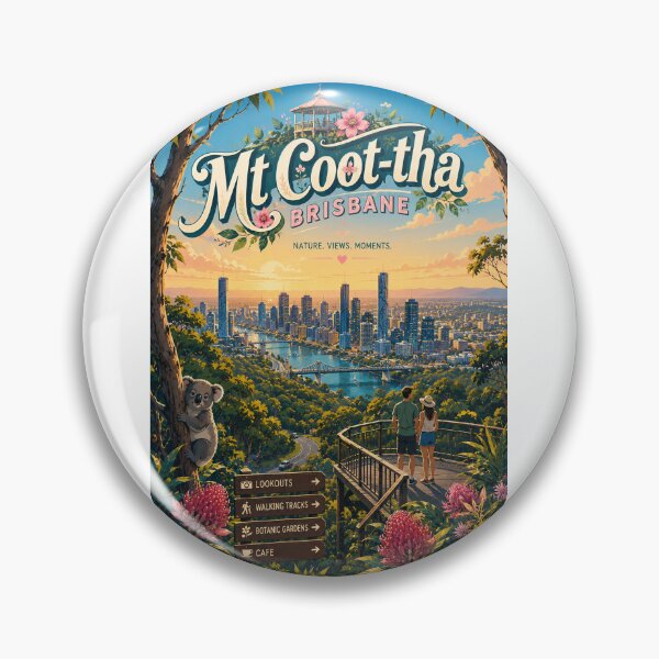 Item preview, Mount Coot tha Lookout Brisbane Skyline Queensland Australia designed and sold by Aryabek.