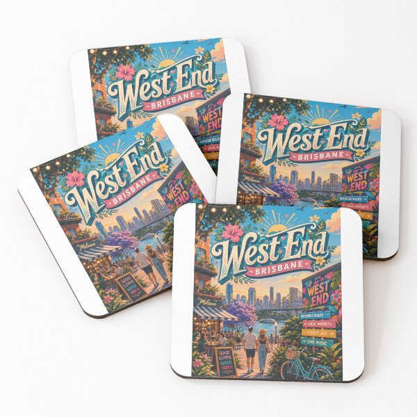 Item preview, West End Brisbane Riverside and South Bank Skyline designed and sold by Aryabek.