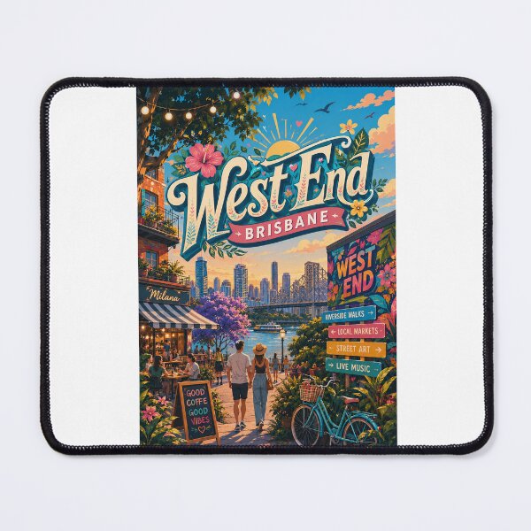 Item preview, West End Brisbane Riverside and South Bank Skyline designed and sold by Aryabek.