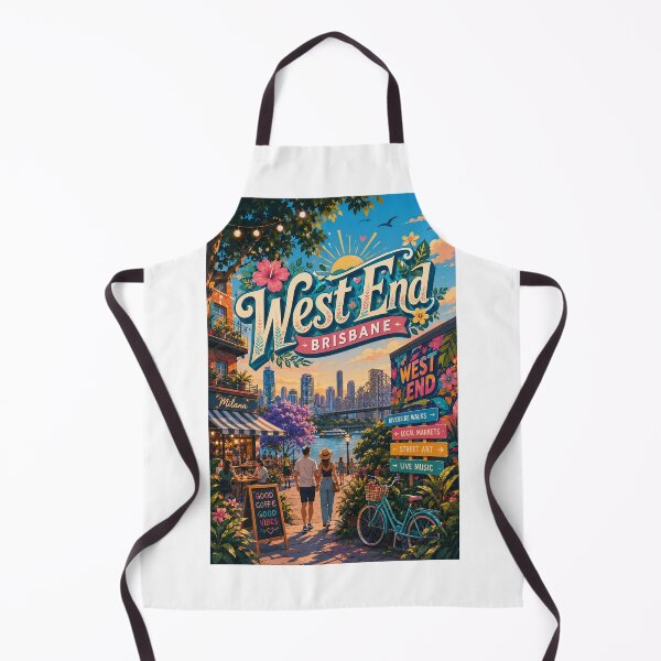 Item preview, West End Brisbane Riverside and South Bank Skyline designed and sold by Aryabek.