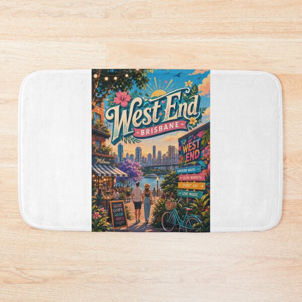 Item preview, West End Brisbane Riverside and South Bank Skyline designed and sold by Aryabek.