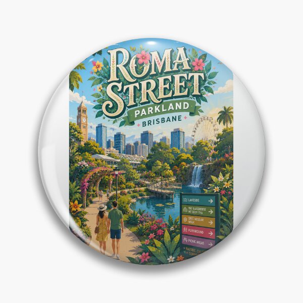 Item preview, Roma Street Parkland Brisbane Gardens and City Skyline designed and sold by Aryabek.